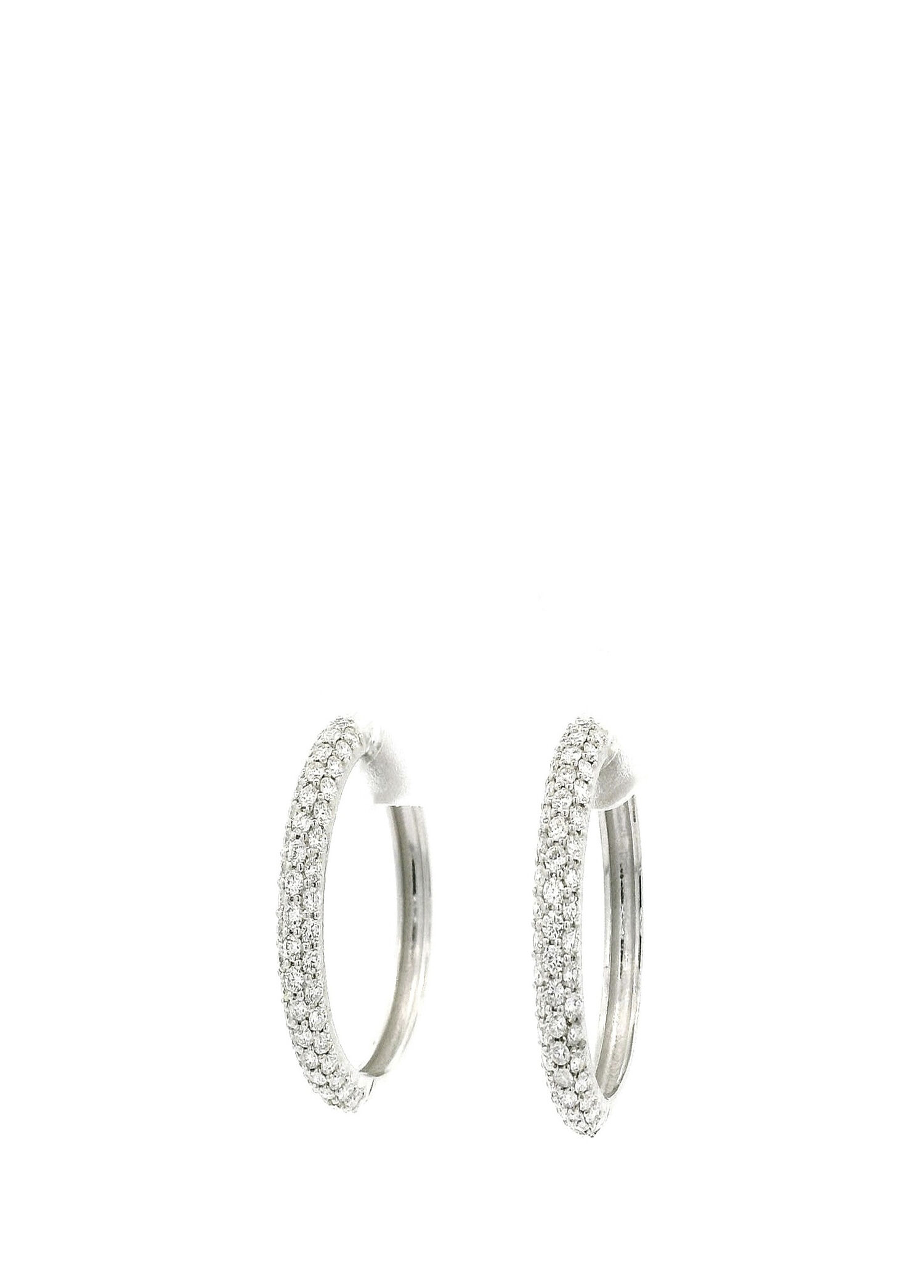 Gilda Pavé Hoops Pırlantalı Kadın Altın Küpe